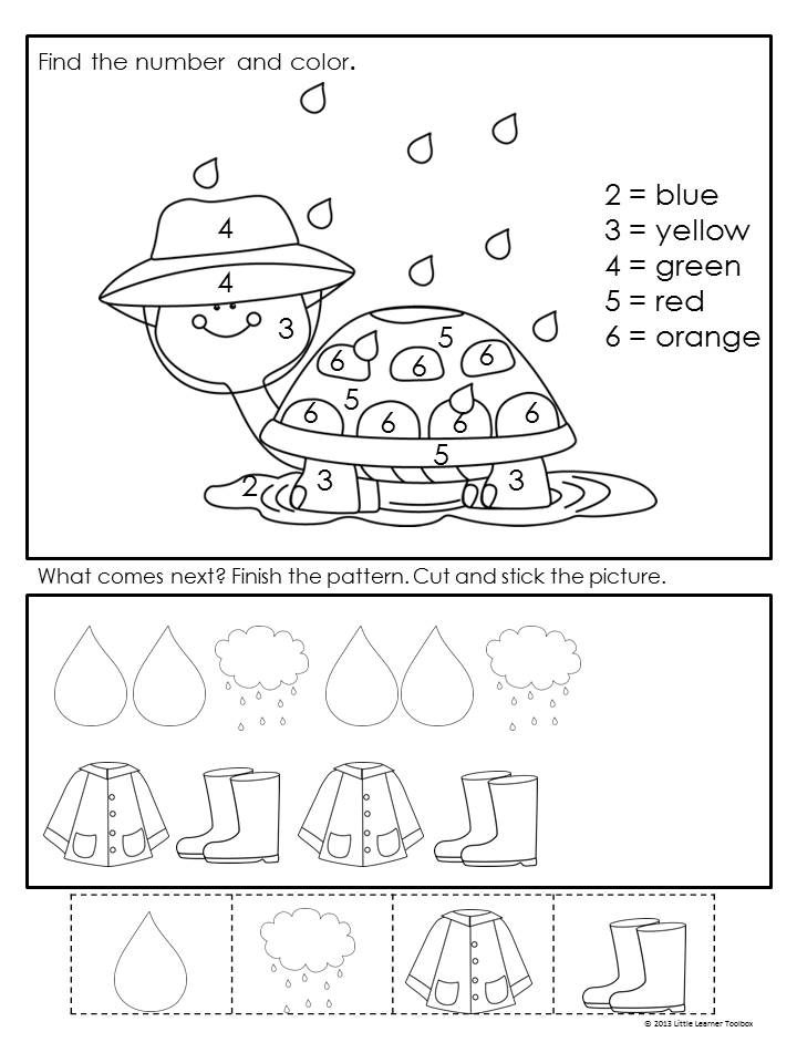 21 Rain Worksheets For Kindergarten