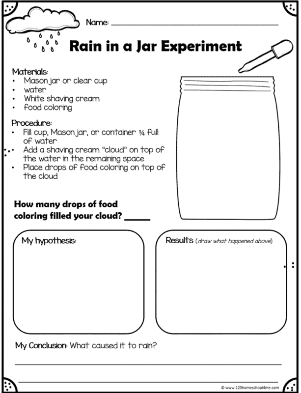 21 Rain Worksheets For Kindergarten