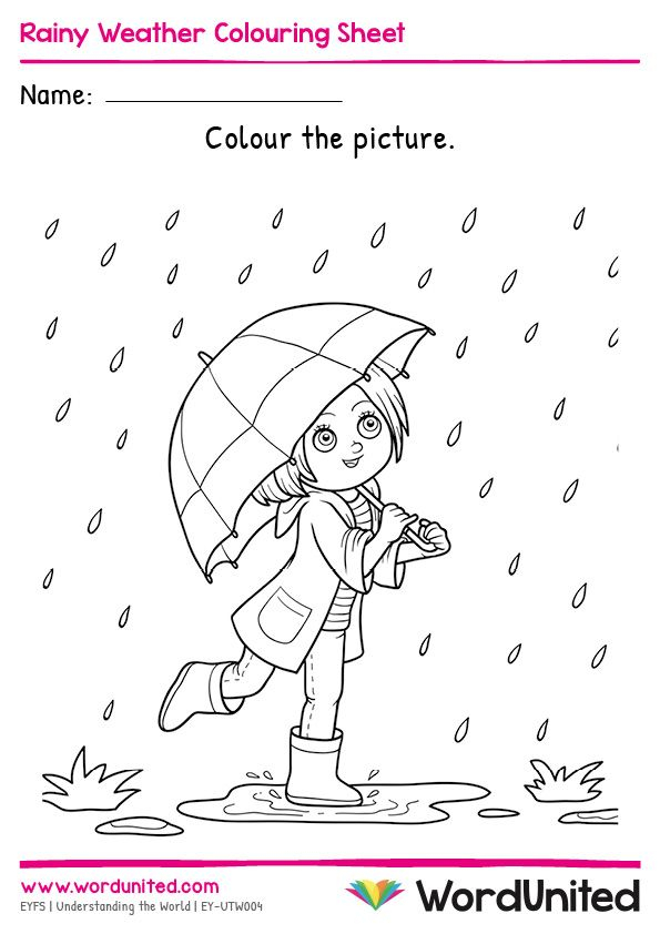 21 Rain Worksheets For Kindergarten