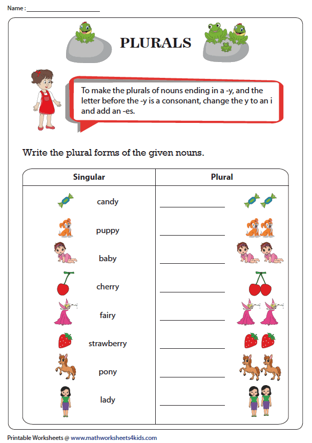 21 Singular And Plural Nouns Worksheets For Kindergarten