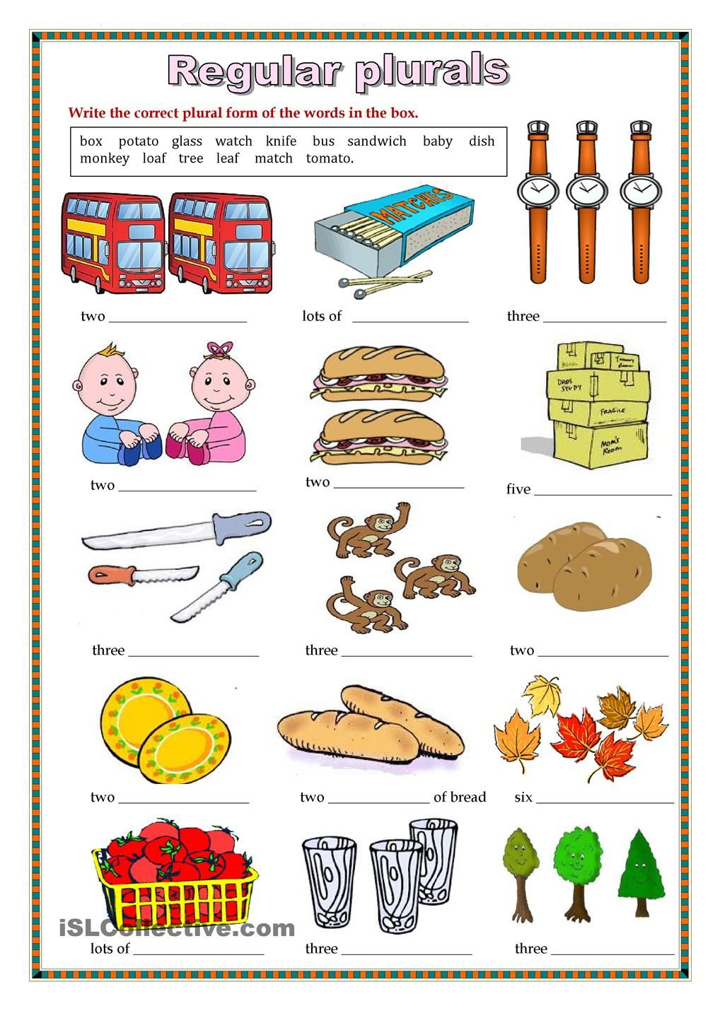 21 Singular And Plural Nouns Worksheets For Kindergarten