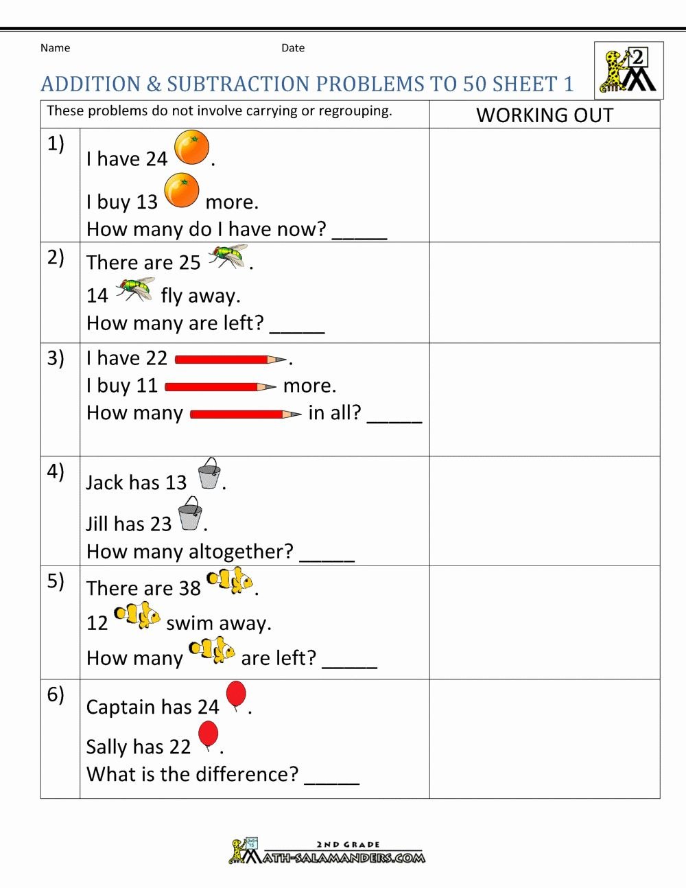 21 Subtraction Worksheets For Kindergarten Word Problems